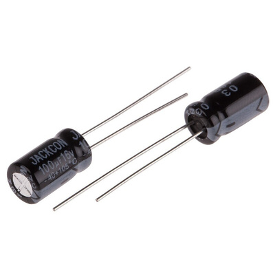 RS PRO 100μF Aluminium Electrolytic Capacitor 16V dc, Radial, Through Hole