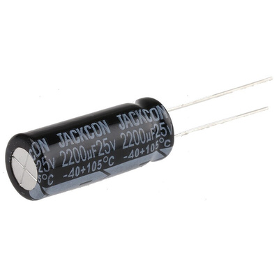 RS PRO 2200μF Aluminium Electrolytic Capacitor 25V dc, Radial, Through Hole