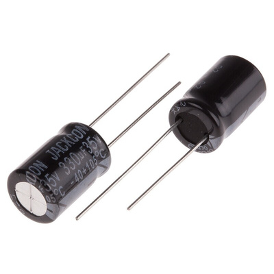 RS PRO 330μF Aluminium Electrolytic Capacitor 35V dc, Radial, Through Hole