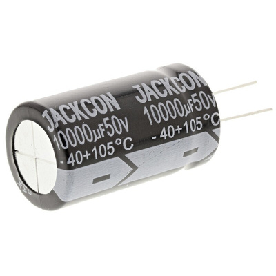 RS PRO 10000μF Aluminium Electrolytic Capacitor 50V dc, Radial, Through Hole