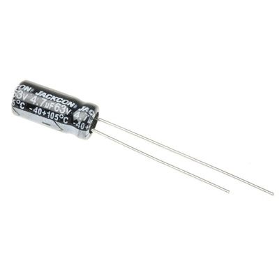 RS PRO 4.7μF Aluminium Electrolytic Capacitor 63V dc, Radial, Through Hole