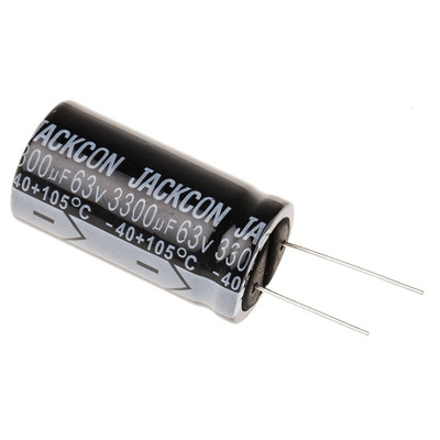 RS PRO 3300μF Aluminium Electrolytic Capacitor 63V dc, Radial, Through Hole