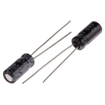 RS PRO 1μF Aluminium Electrolytic Capacitor 160V dc, Radial, Through Hole