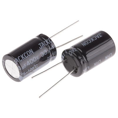 RS PRO 33μF Aluminium Electrolytic Capacitor 400V dc, Radial, Through Hole