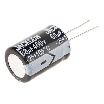 RS PRO 68μF Aluminium Electrolytic Capacitor 400V dc, Radial, Through Hole