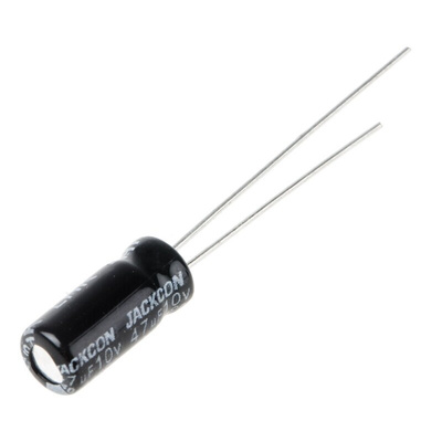 RS PRO 47μF Aluminium Electrolytic Capacitor 10V dc, Radial, Through Hole