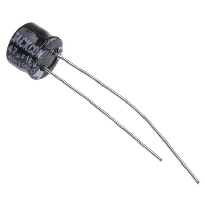 RS PRO 47μF Aluminium Electrolytic Capacitor 16V dc, Radial, Through Hole