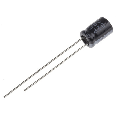 RS PRO 100μF Aluminium Electrolytic Capacitor 25V dc, Radial, Through Hole