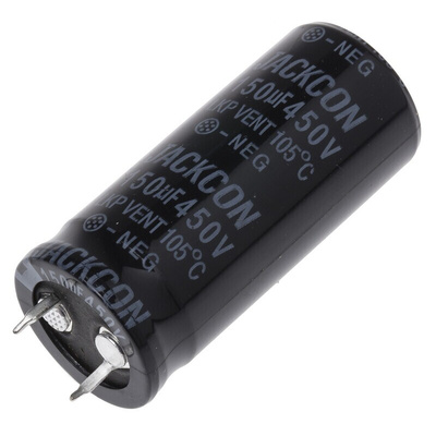 RS PRO 150μF Aluminium Electrolytic Capacitor 450V dc, Snap-In