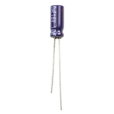 Panasonic 10μF Aluminium Electrolytic Capacitor 16V dc, Radial, Through Hole - ECA1CM100