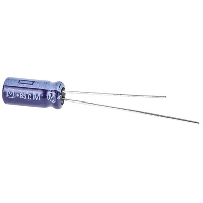 Panasonic 10μF Aluminium Electrolytic Capacitor 35V dc, Radial, Through Hole - ECA1VM100