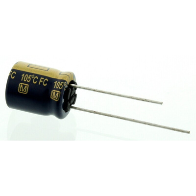 Panasonic 470μF Aluminium Electrolytic Capacitor 16V dc, Radial, Through Hole - EEUFC1C471