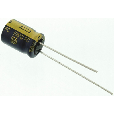 Panasonic 150μF Aluminium Electrolytic Capacitor 35V dc, Radial, Through Hole - EEUFC1V151