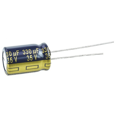 Panasonic 330μF Aluminium Electrolytic Capacitor 35V dc, Radial, Through Hole - EEUFC1V331