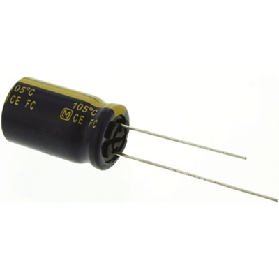Panasonic 100μF Aluminium Electrolytic Capacitor 100V dc, Radial, Through Hole - EEUFC2A101