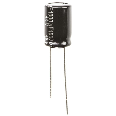 Panasonic 1000μF Aluminium Electrolytic Capacitor 16V dc, Radial, Through Hole - ECA1CHG102
