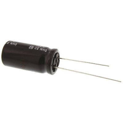 Panasonic 2200μF Aluminium Electrolytic Capacitor 25V dc, Radial, Through Hole - ECA1EHG222