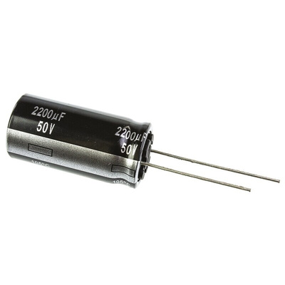 Panasonic 2200μF Aluminium Electrolytic Capacitor 50V dc, Radial, Through Hole - ECA1HHG222