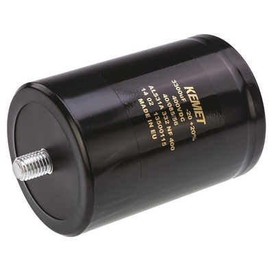 KEMET 3300μF Aluminium Electrolytic Capacitor 400V dc, Screw Terminal - ALS31A332NF400