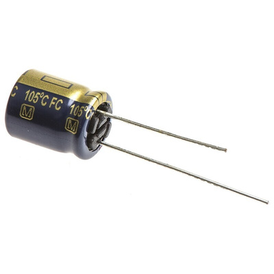 Panasonic 100μF Aluminium Electrolytic Capacitor 50V dc, Radial, Through Hole - EEUFC1H101