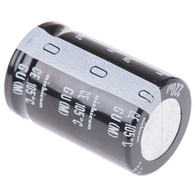 Nichicon 220μF Aluminium Electrolytic Capacitor 400V dc, Snap-In - LGU2G221MELA