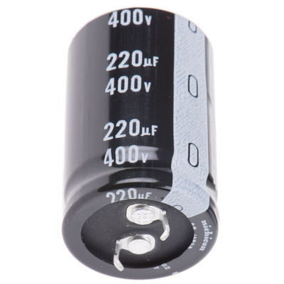 Nichicon 220μF Aluminium Electrolytic Capacitor 400V dc, Snap-In - LGU2G221MELA