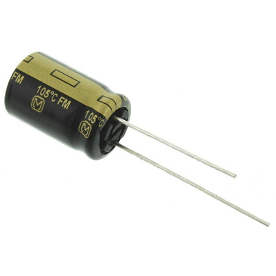 Panasonic 470μF Aluminium Electrolytic Capacitor 25V dc, Radial, Through Hole - EEUFM1E471