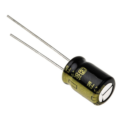 Panasonic 100μF Aluminium Electrolytic Capacitor 50V dc, Radial, Through Hole - EEUFM1H101