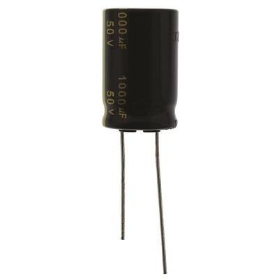 Panasonic 1000μF Aluminium Electrolytic Capacitor 50V dc, Radial, Through Hole - EEUFM1H102