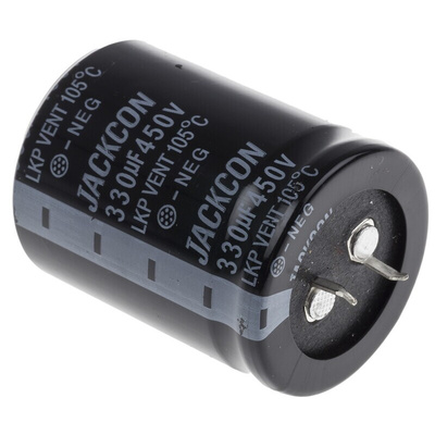 RS PRO 330μF Aluminium Electrolytic Capacitor 250V dc, Snap-In