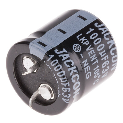 RS PRO 1000μF Aluminium Electrolytic Capacitor 63V dc, Snap-In