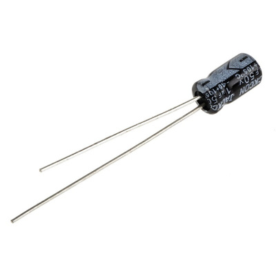 RS PRO 1μF Aluminium Electrolytic Capacitor 50V dc, Radial, Through Hole