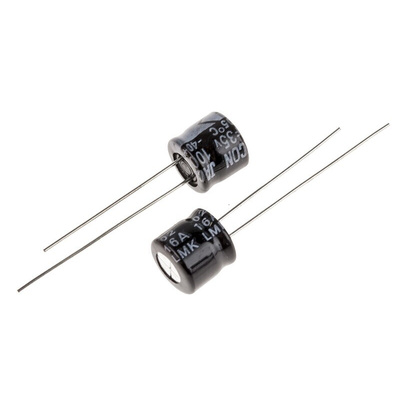 RS PRO 100μF Aluminium Electrolytic Capacitor 35V dc, Radial, Through Hole