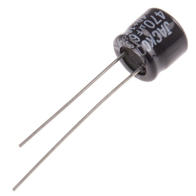 RS PRO 470μF Aluminium Electrolytic Capacitor 6.3V dc, Radial, Through Hole