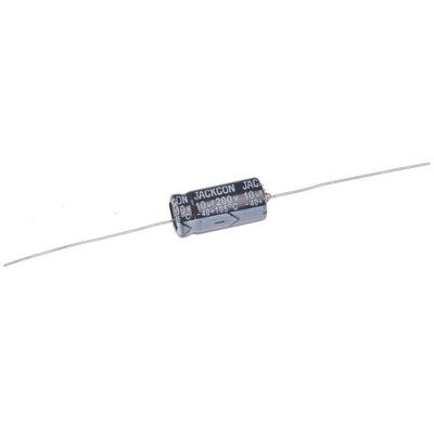 RS PRO 10μF Aluminium Electrolytic Capacitor 200V dc, Axial, Through Hole