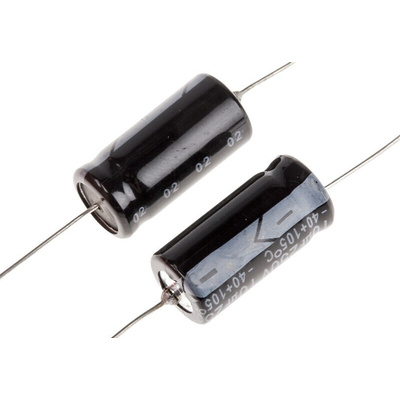 RS PRO 10μF Aluminium Electrolytic Capacitor 250V dc, Axial, Through Hole