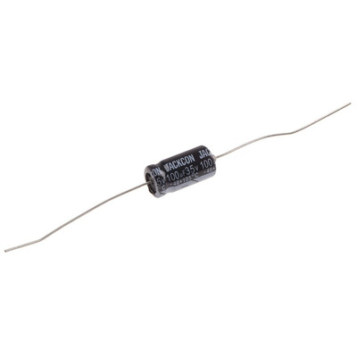 RS PRO 100μF Aluminium Electrolytic Capacitor 35V dc, Axial, Through Hole