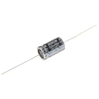 RS PRO 220μF Aluminium Electrolytic Capacitor 63V dc, Axial, Through Hole