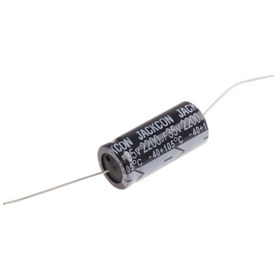 RS PRO 2200μF Aluminium Electrolytic Capacitor 35V dc, Axial, Through Hole