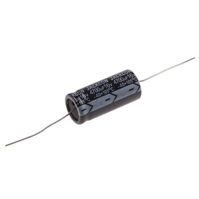 RS PRO 4700μF Aluminium Electrolytic Capacitor 16V dc, Axial, Through Hole