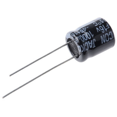 RS PRO 1000μF Aluminium Electrolytic Capacitor 16V dc, Radial, Through Hole
