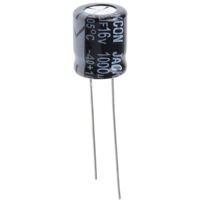 RS PRO 1000μF Aluminium Electrolytic Capacitor 16V dc, Radial, Through Hole
