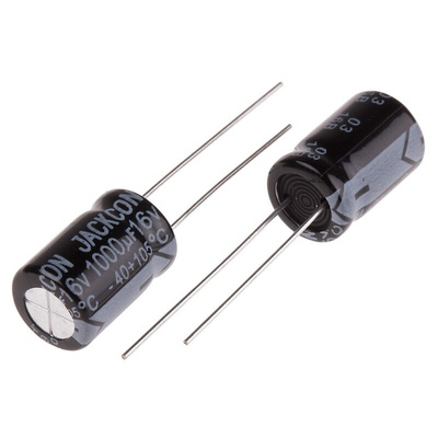RS PRO 1000μF Aluminium Electrolytic Capacitor 16V dc, Radial, Through Hole