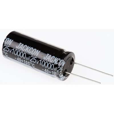 RS PRO 10000μF Aluminium Electrolytic Capacitor 25V dc, Radial, Through Hole