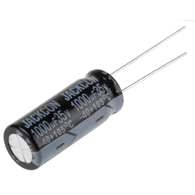 RS PRO 1000μF Aluminium Electrolytic Capacitor 35V dc, Radial, Through Hole