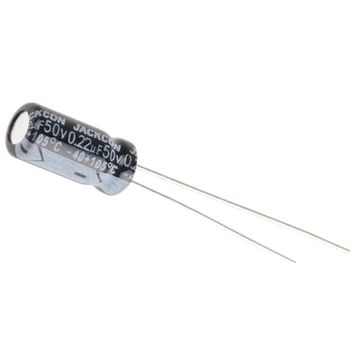 RS PRO 220nF Aluminium Electrolytic Capacitor 50V dc, Radial, Through Hole