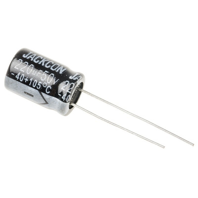 RS PRO 220μF Aluminium Electrolytic Capacitor 50V dc, Radial, Through Hole