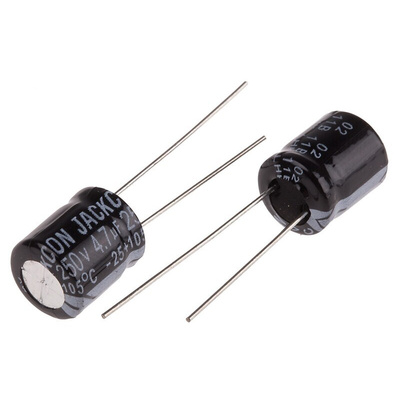RS PRO 4.7μF Aluminium Electrolytic Capacitor 250V dc, Radial, Through Hole