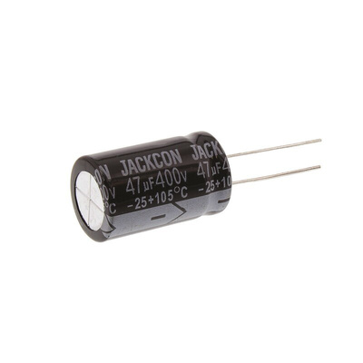 RS PRO 47μF Aluminium Electrolytic Capacitor 400V dc, Radial, Through Hole