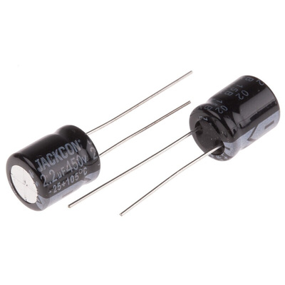 RS PRO 2.2μF Aluminium Electrolytic Capacitor 450V dc, Radial, Through Hole